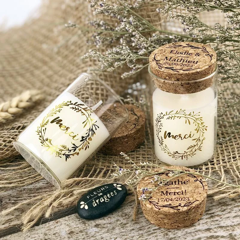 Bougie parfumée Personnalisée Eprouvette - Merci