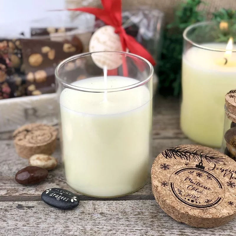 Bougie personnalisée parfumées cadeau noël - 300gr
