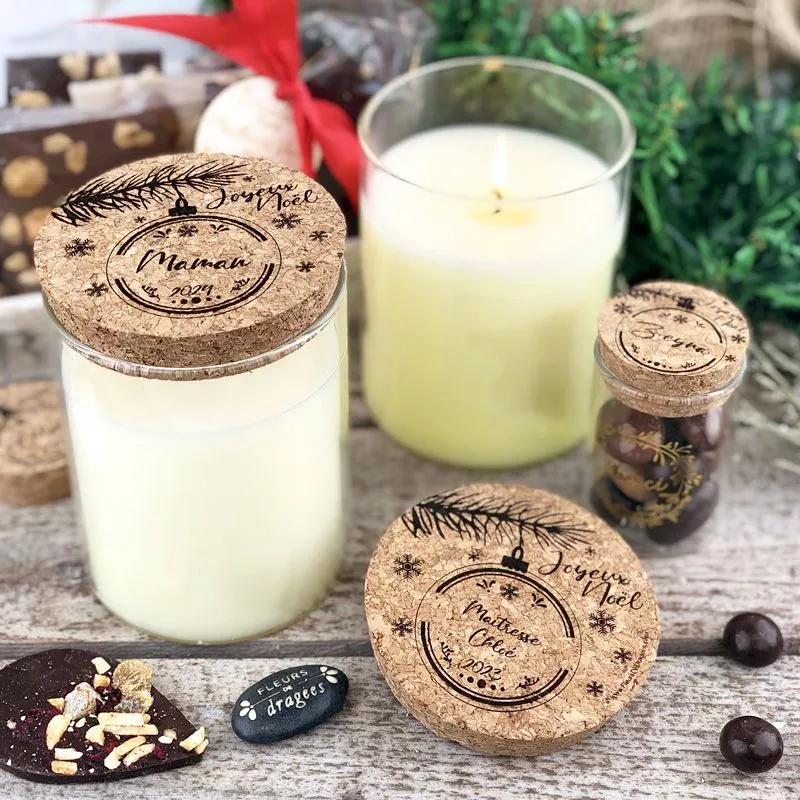 Cadeau de noël personnalisé| Bougie parfumées - 300gr