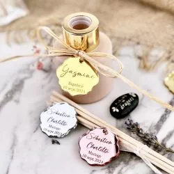 Etiquettes Miroir personnalisée - Rond Baroque