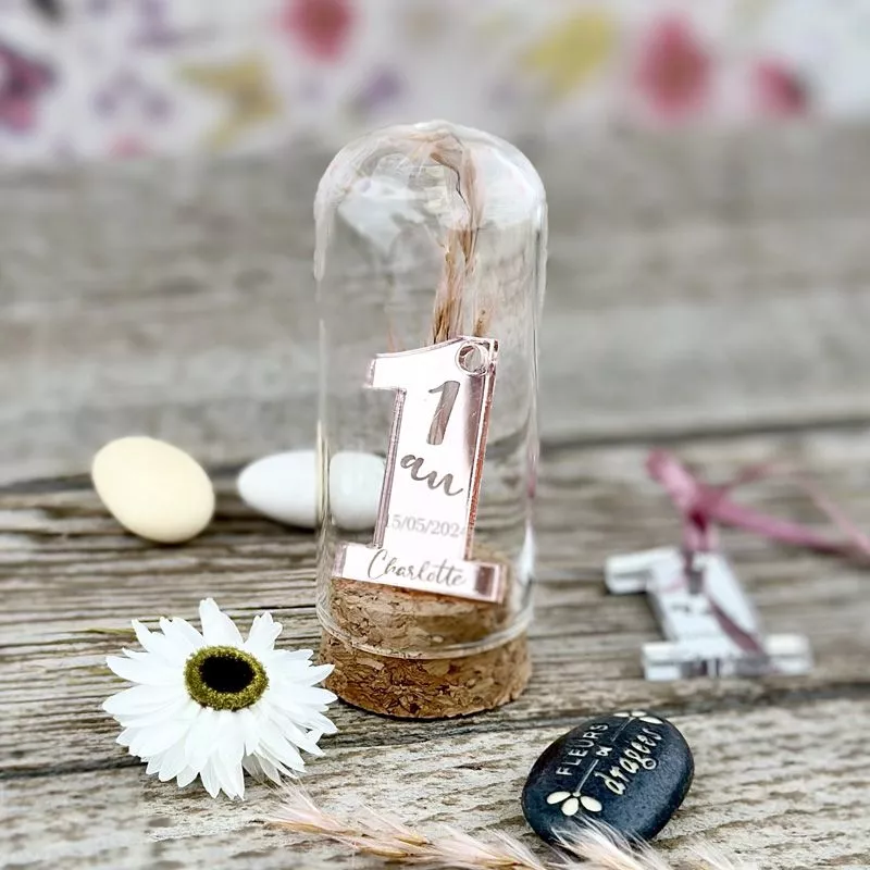 Lot de 6 Etiquettes anniversaire 1an fille garçon
