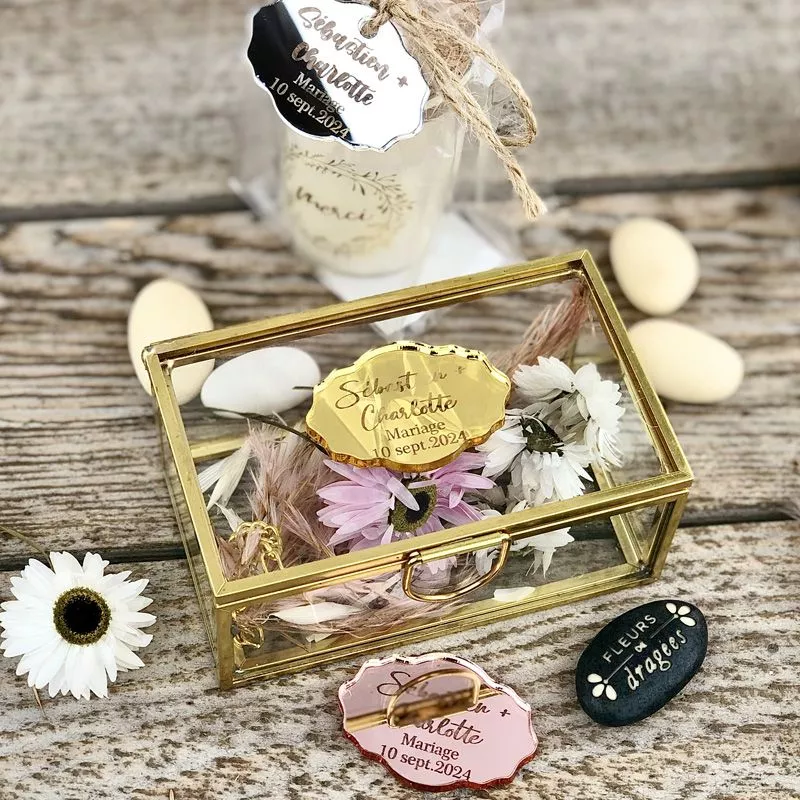 6 Étiquettes dragées Miroir - Royal