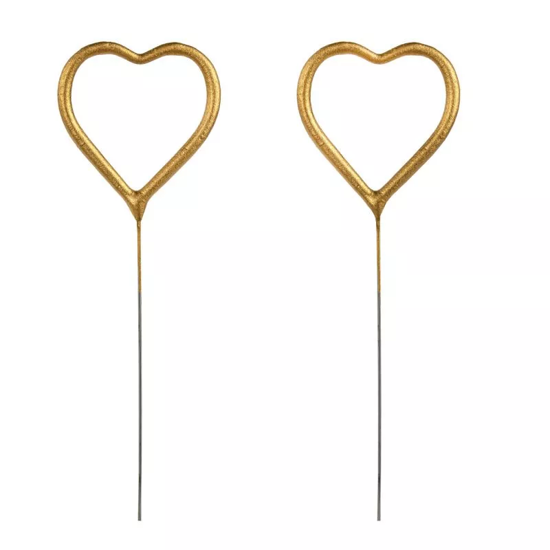 2 cierges magiques forme coeur