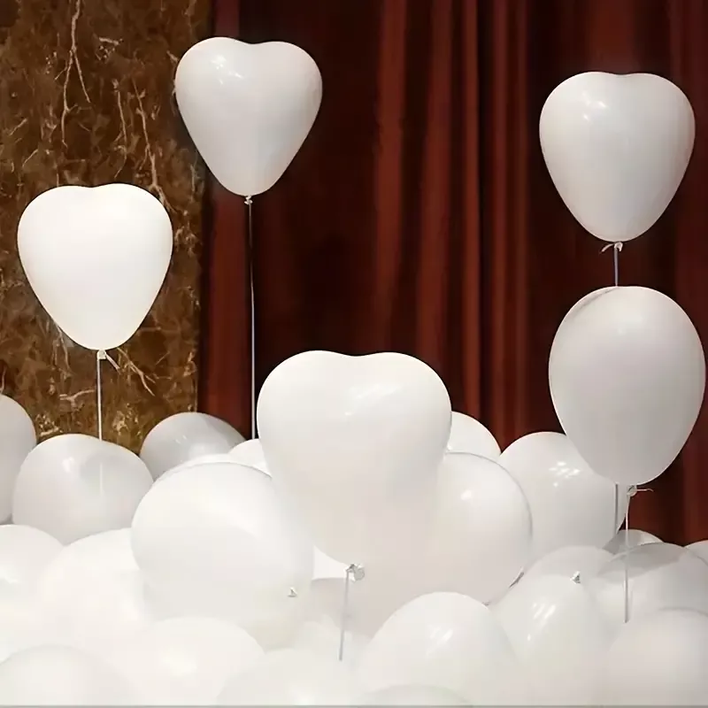 Ballons coeurs x12 - Décorations de Salle - Fleurs de dragées