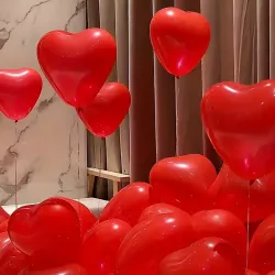 Ballons coeurs x12 - Décorations de Salle - Fleurs de dragées