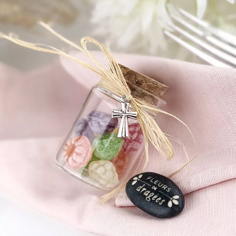 18 Croix métal pendentif dragées Communion