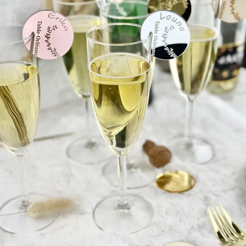 Marque Verre personnalisé Champêtre - Rond