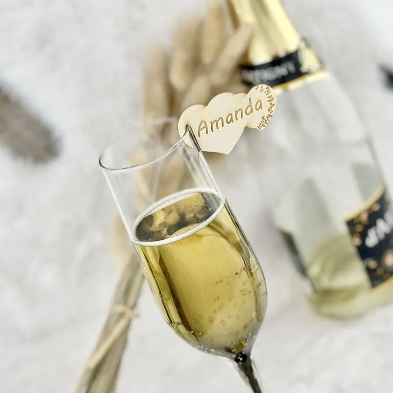 Marque Verre personnalisé Champêtre - Cœur