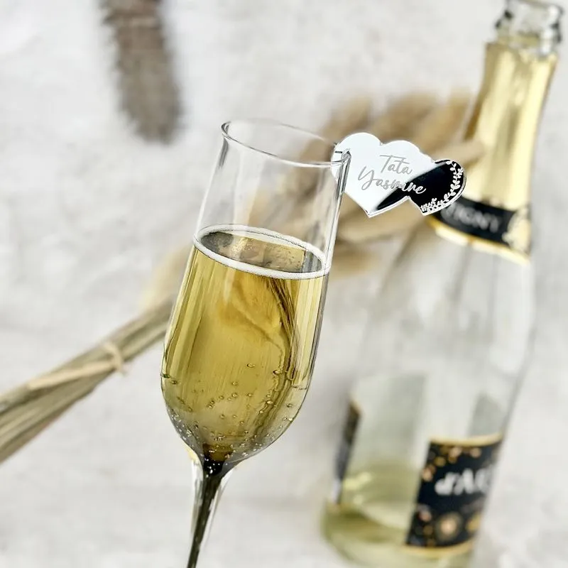 Marque Verre personnalisé Champêtre - Cœur