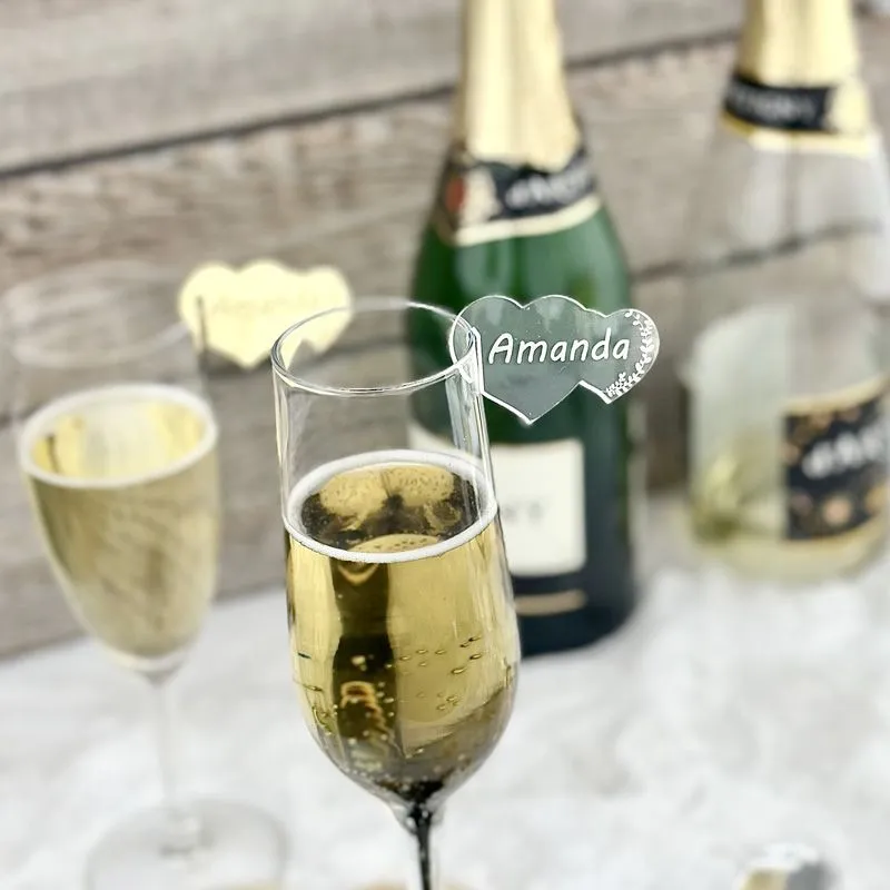 Marque Verre personnalisé Champêtre - Cœur