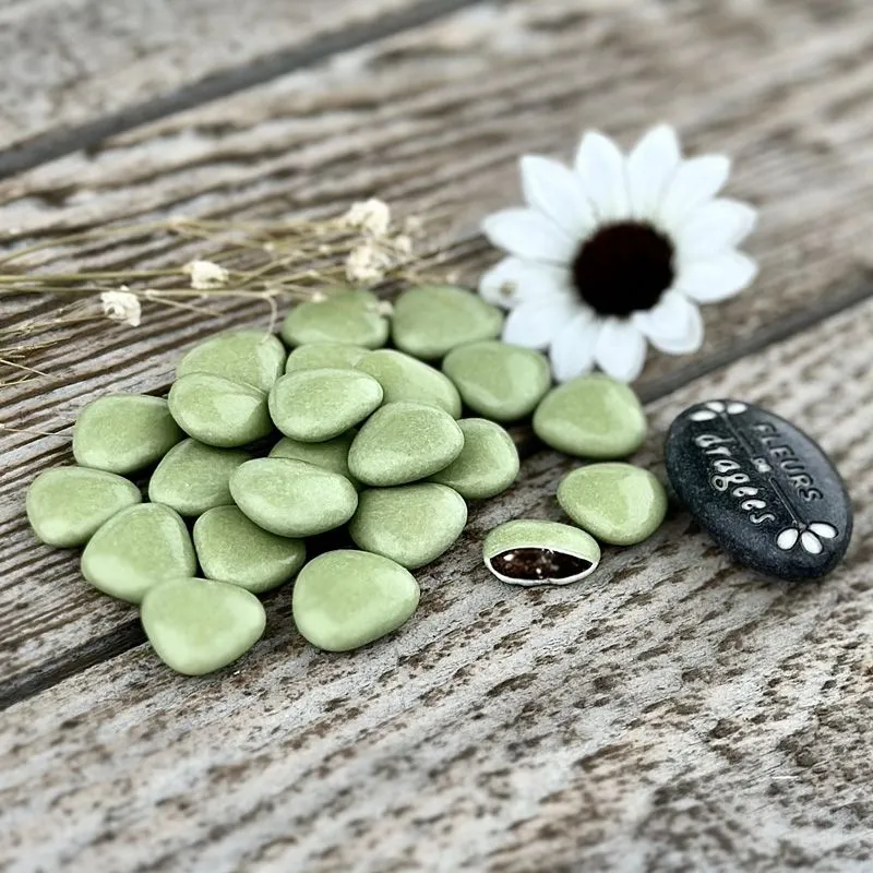 Mini cœur chocolat 70% Vert sauge